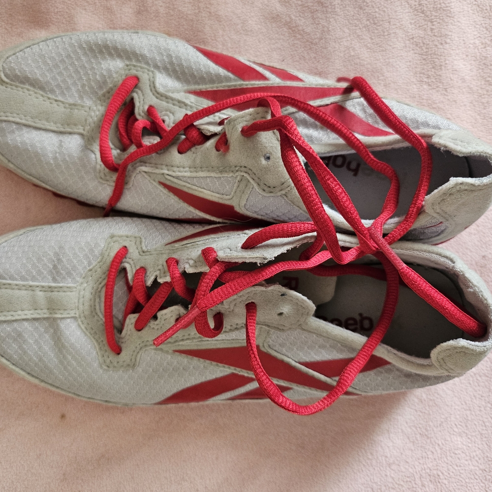Reebok Red and White Athletic Sneakers